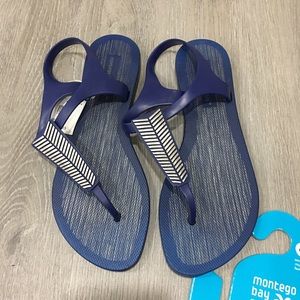 Bright Navy Blue/silver accents sandal